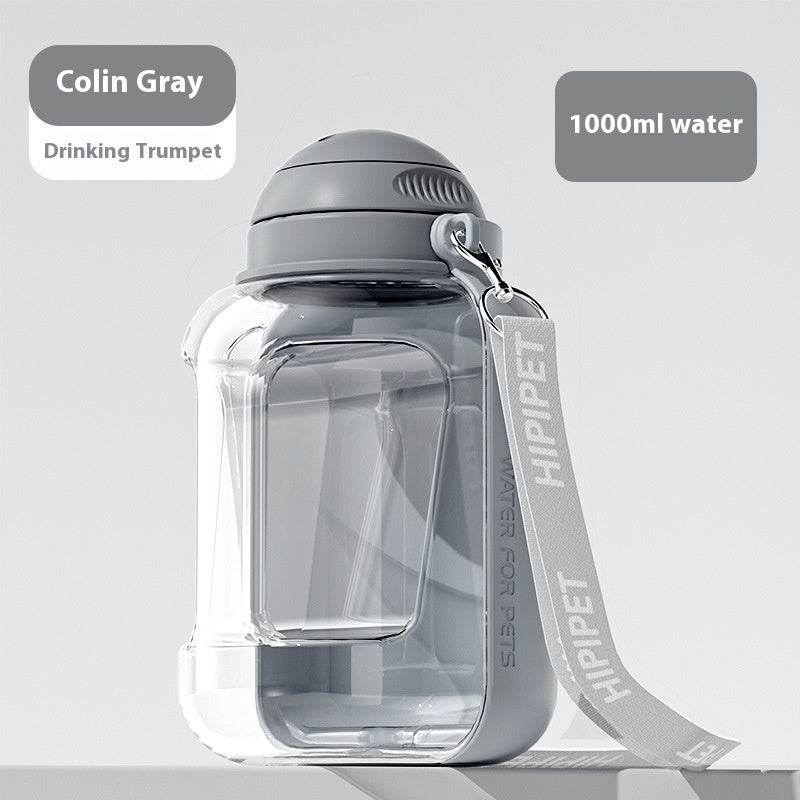 2 In 1 Dog Large Capacity Pets Out Drinking Pot Cat Water Dispenser