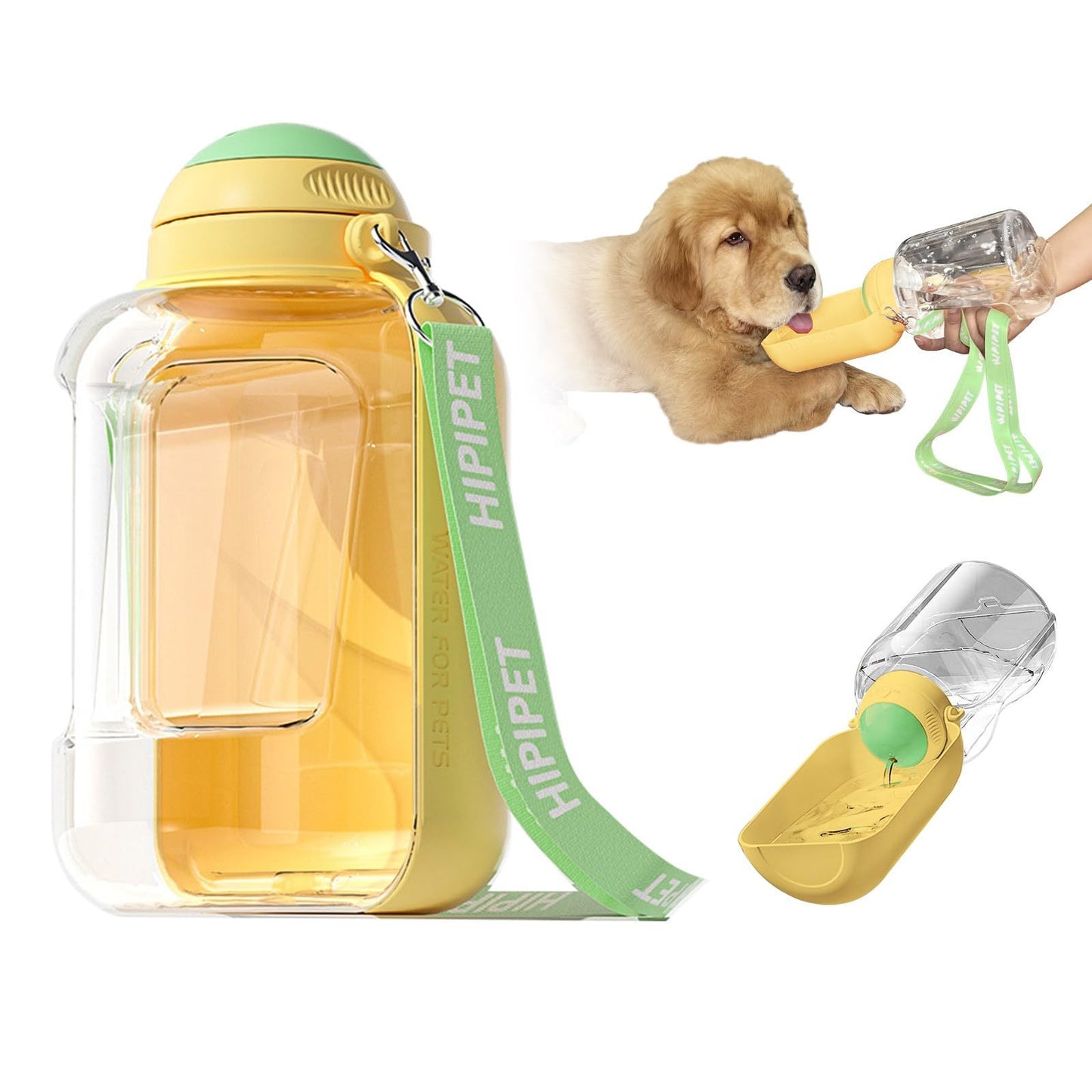2 In 1 Dog Large Capacity Pets Out Drinking Pot Cat Water Dispenser