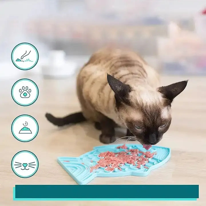Silicone Lick Mat For Pet Dogs Food Plate Rice Bowl