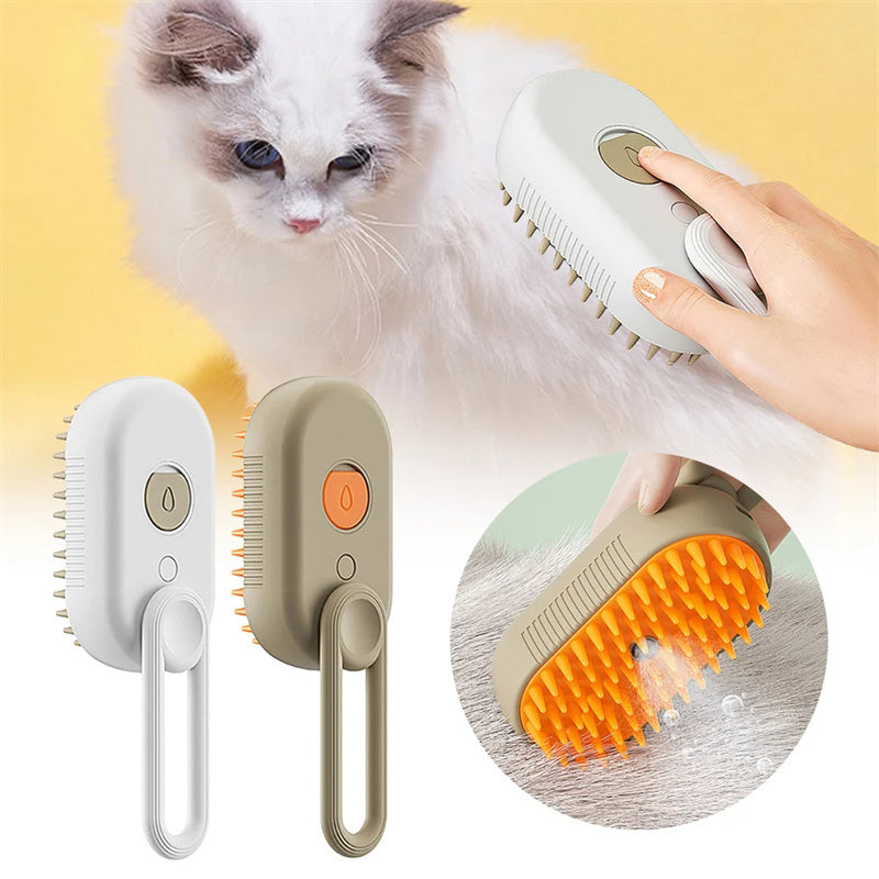 3 In 1 Cat Steam Brush for Pet
