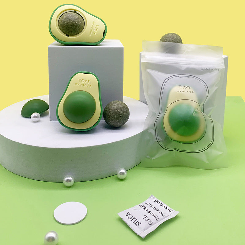 Avocado Cat Mint Multifunctional Catnip Toy 360 Rotating