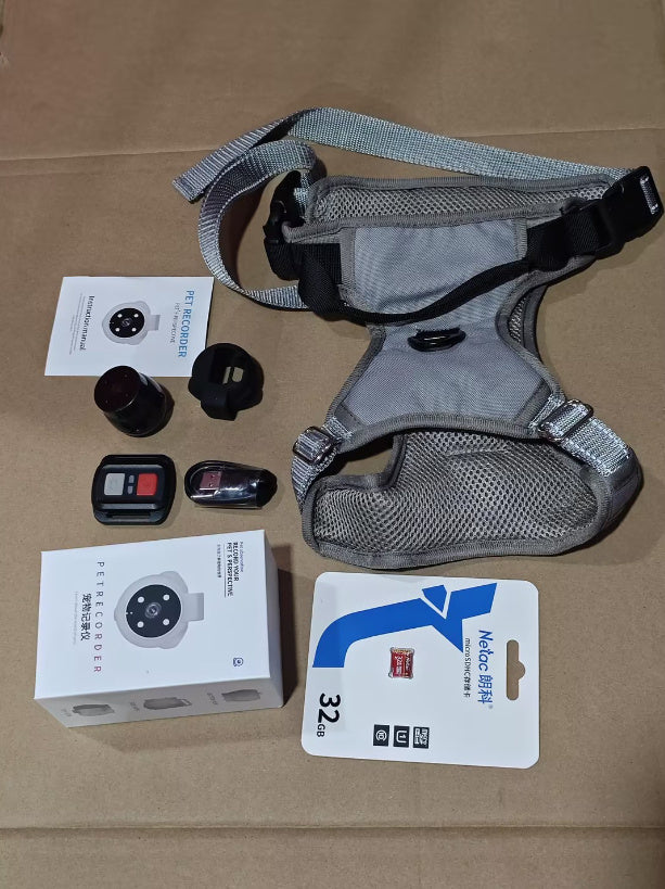 Pets Camera With Video Recorder & Tracker Collar Dogs And Cats