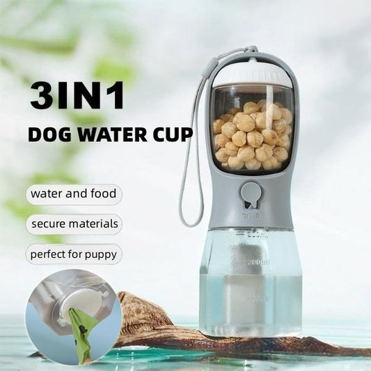 3 in 1 Portable Small Multi-functional Pet Water & Food Cup
