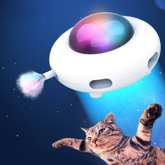 Pet Toy Gravity UFO Smart Teaser Flying Electric Funny toy