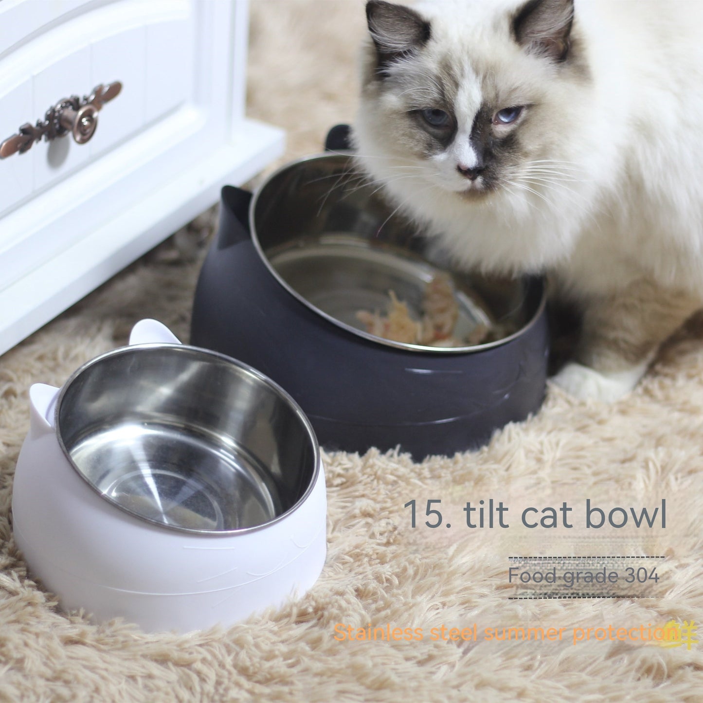 Stainless Steel Dog Bowl Double Bowl