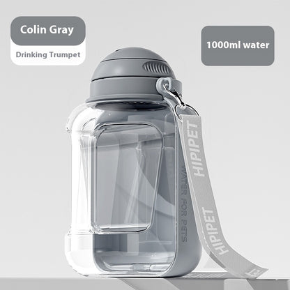 2 In 1 Dog Large Capacity Pets Out Drinking Pot Cat Water Dispenser