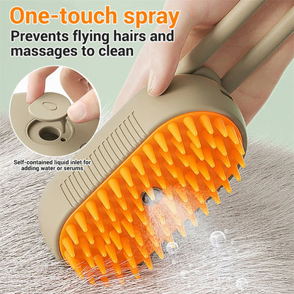 3 In 1 Cat Steam Brush for Pet