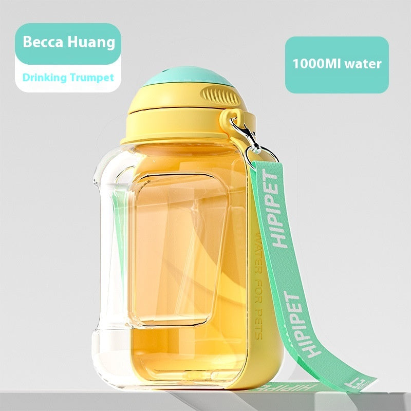 2 In 1 Dog Large Capacity Pets Out Drinking Pot Cat Water Dispenser