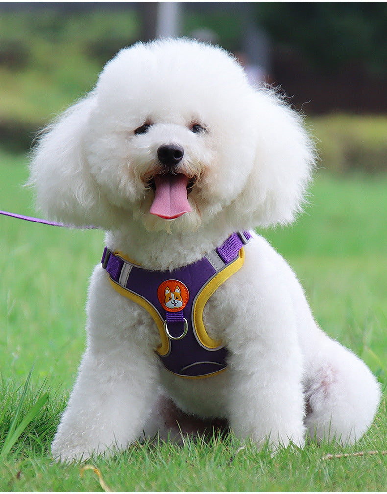 Dog and Cat Harness Reflective Soft Mesh Chest Strap