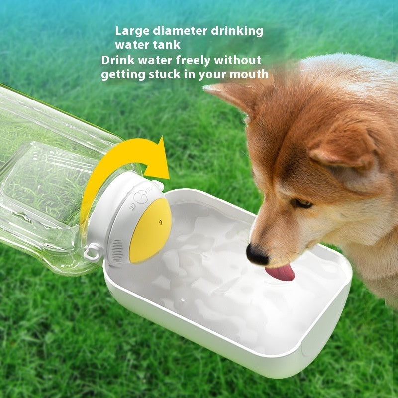 2 In 1 Dog Large Capacity Pets Out Drinking Pot Cat Water Dispenser