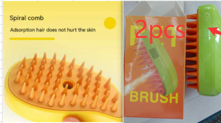 3 In 1 Cat Steam Brush Hair Removal Combs