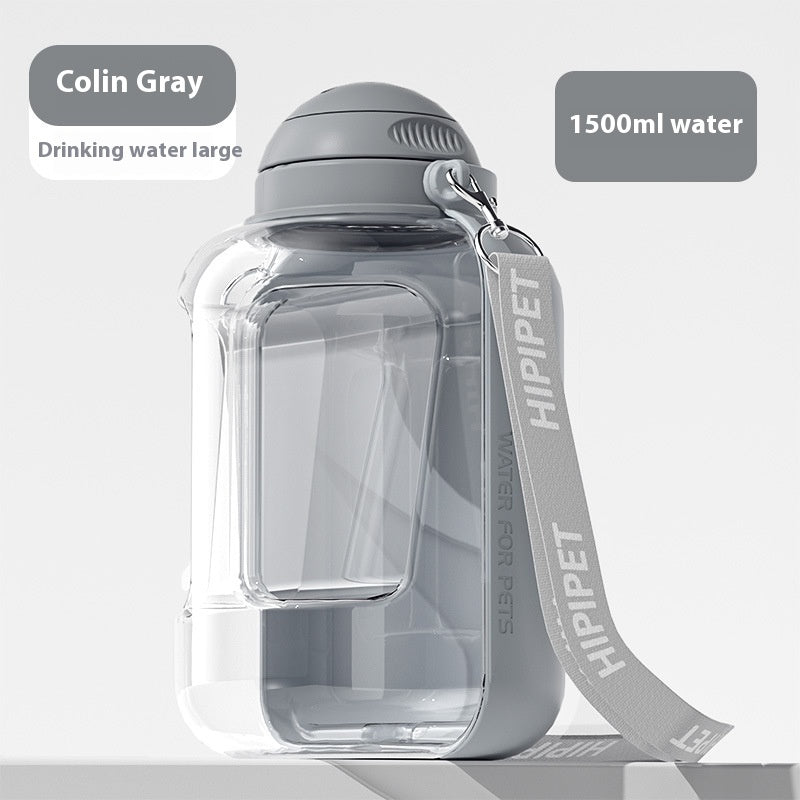 2 In 1 Dog Large Capacity Pets Out Drinking Pot Cat Water Dispenser