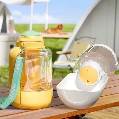 2 In 1 Dog Large Capacity Pets Out Drinking Pot Cat Water Dispenser