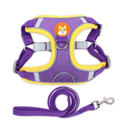 Dog and Cat Harness Reflective Soft Mesh Chest Strap
