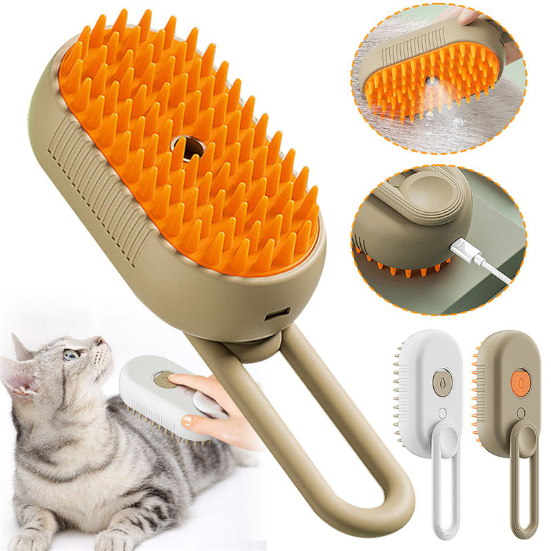3 In 1 Cat Steam Brush for Pet