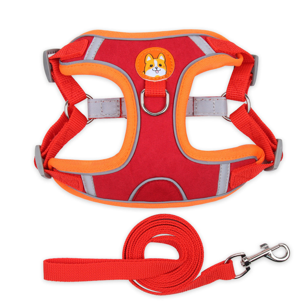 Dog and Cat Harness Reflective Soft Mesh Chest Strap