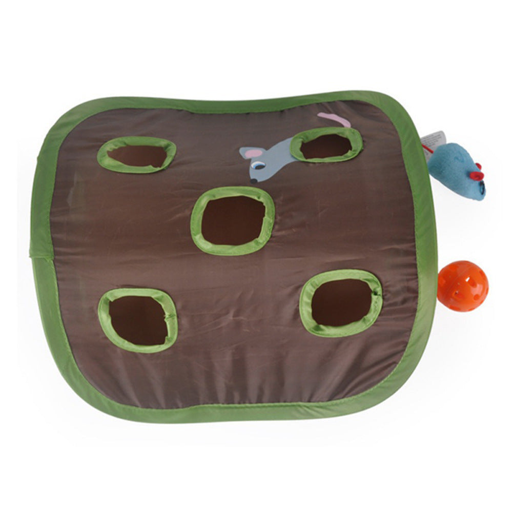 Cute Pet Cat Interactive Hide Seek Game 9 Holes Toys