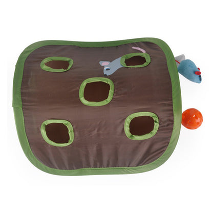 Cute Pet Cat Interactive Hide Seek Game 9 Holes Toys