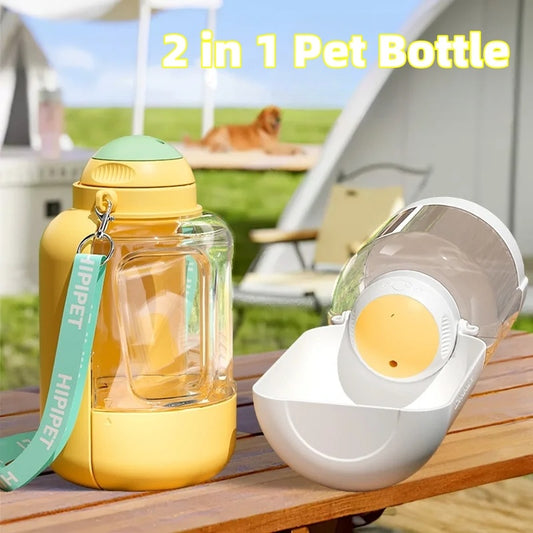 2 In 1 Dog Large Capacity Pets Out Drinking Pot Cat Water Dispenser