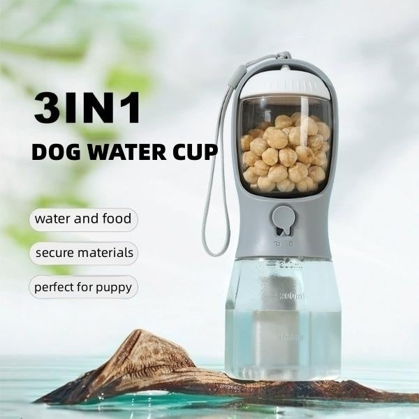 3 in 1 Portable Small Multi-functional Pet Water & Food Cup
