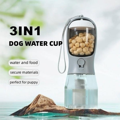 3 in 1 Portable Small Multi-functional Pet Water & Food Cup