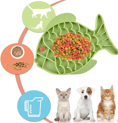Silicone Lick Mat For Pet Dogs Food Plate Rice Bowl
