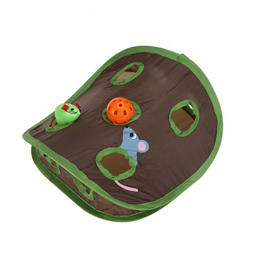 Cute Pet Cat Interactive Hide Seek Game 9 Holes Toys