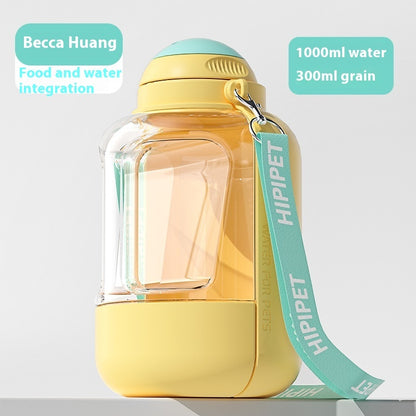 2 In 1 Dog Large Capacity Pets Out Drinking Pot Cat Water Dispenser