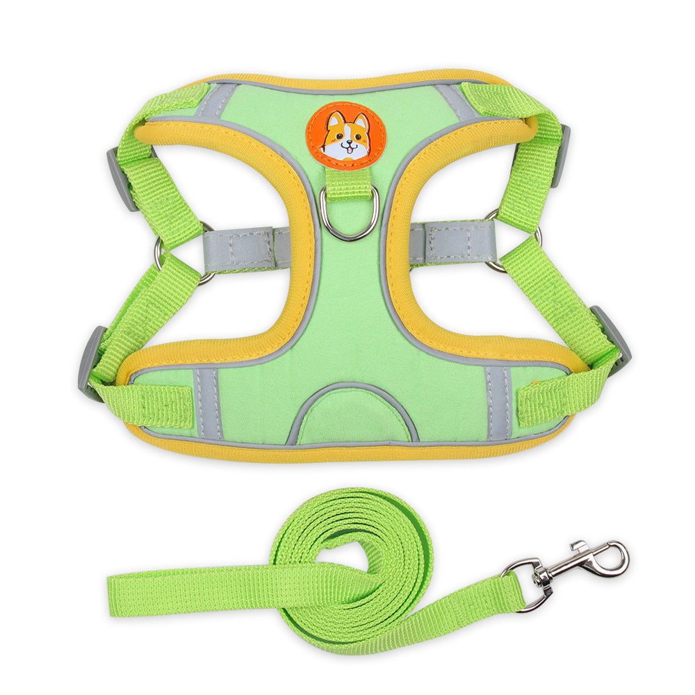 Dog and Cat Harness Reflective Soft Mesh Chest Strap