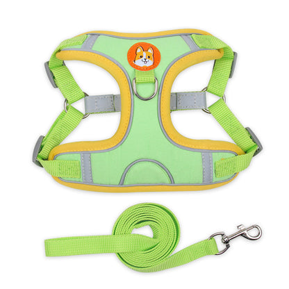 Dog and Cat Harness Reflective Soft Mesh Chest Strap