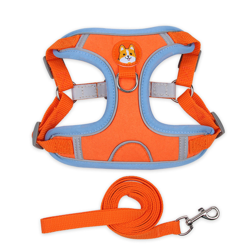 Dog and Cat Harness Reflective Soft Mesh Chest Strap