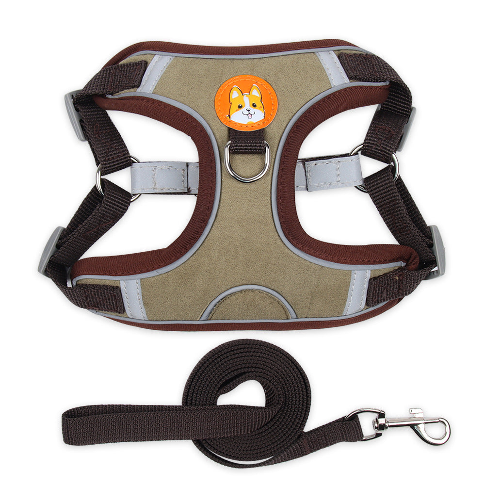 Dog and Cat Harness Reflective Soft Mesh Chest Strap