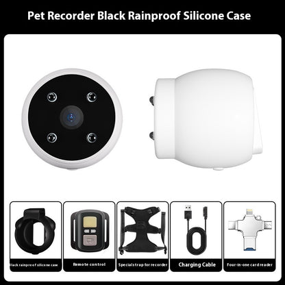 Pets Camera With Video Recorder & Tracker Collar Dogs And Cats